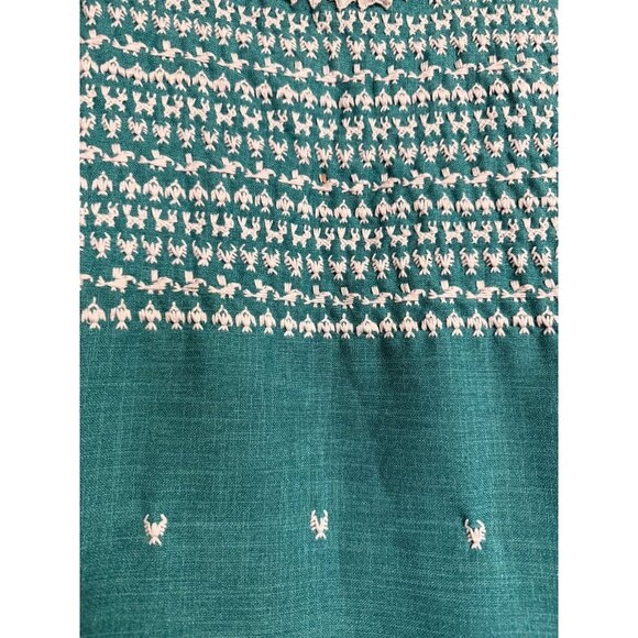 Oaxaca Artisan Hand-loomed Embroidered Blouse Guelaguetza Lobster Ethical Animal - Picture 7 of 9